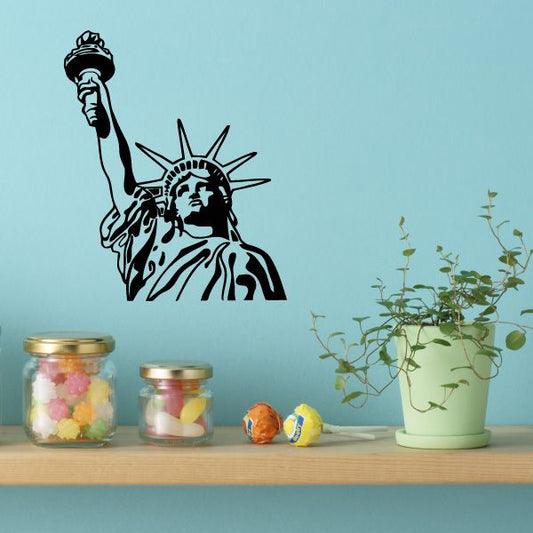 Image of Statue of Liberty Bust with Torch Decal