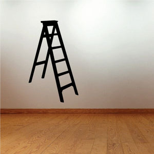 Step ladder decal, black ladder illustration with AA on the top section