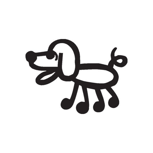 Image of Stickfigure Walking Dog Decal