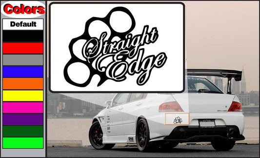 Image of Straight Edge Knuckles Decal