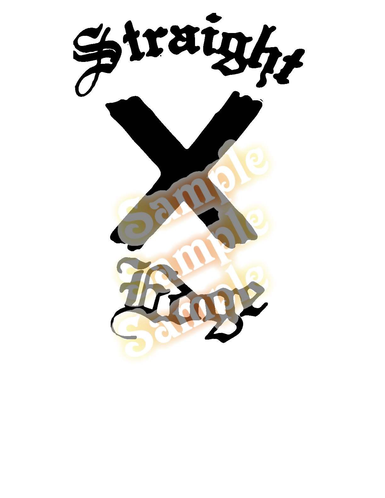 Image of Straight Edge X Decal