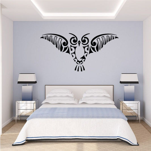 Image of Stretched Wing Tribal Owl Decal