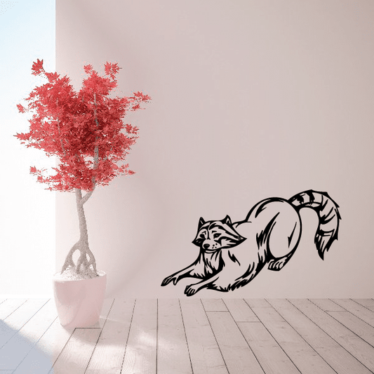 Image of Stretching Raccoon Decal