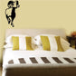 Black walking ram wall decal silhouette