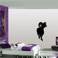 Black ram silhouette wall decal