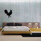 Rooster silhouette wall decal with strutting rooster, black design