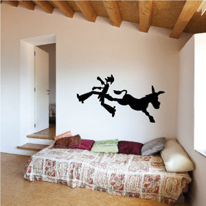 Black donkey wall decal silhouette