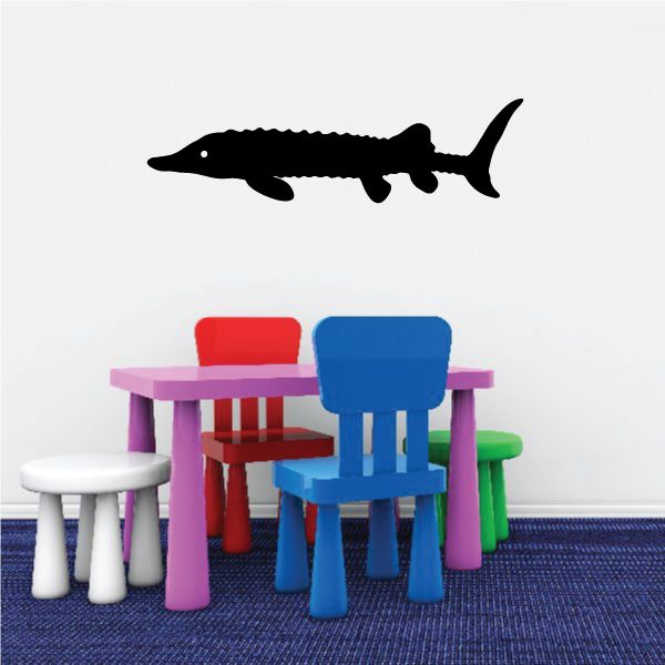 Image of Sturgeon Fish Silhouette Decal