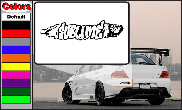 Joint decal with black graffiti-style letters on white background