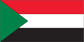 Sudan flag sticker with red, white, black and green triangle