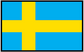 Suede flag sticker with Swedish flag blue background and yellow Nordic cross