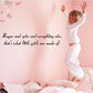 Cursive wall decal quote: Sugar and spice and everything nice on light wall