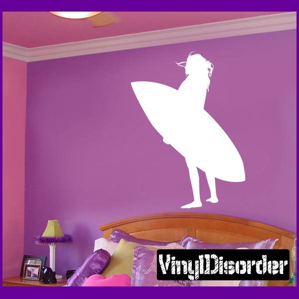 Image of Surfing Wall Decal - Vinyl Decal - Car Decal - AL 001