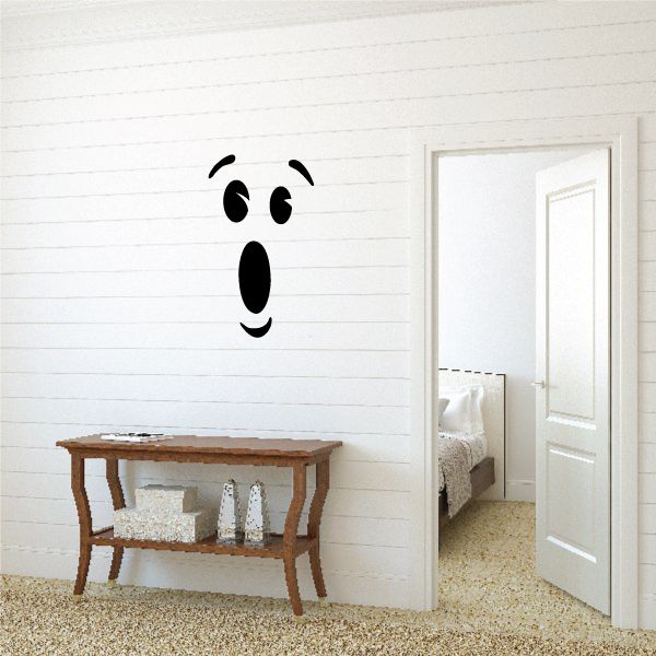 Image of Surprised Face Toilet Decal 