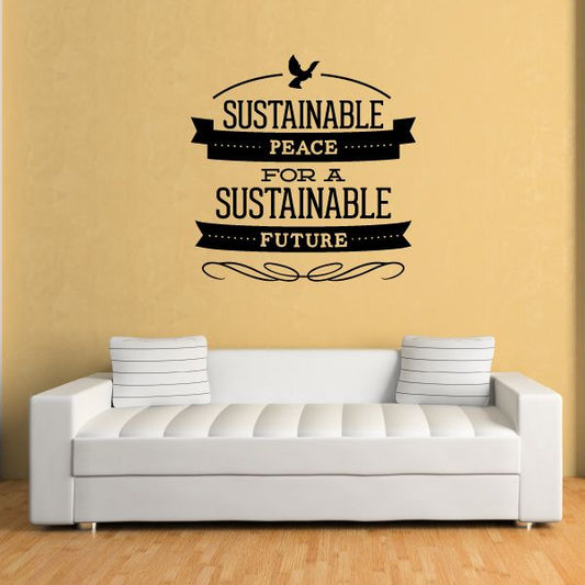 Image of Sustainable Peace For a Sustainable Future Wall Decal