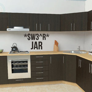 Wall decal reading *$W3^R* JAR with stylized lettering