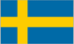 Sweden flag sticker with yellow Nordic cross on blue background