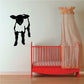 Black cow silhouette wall decal