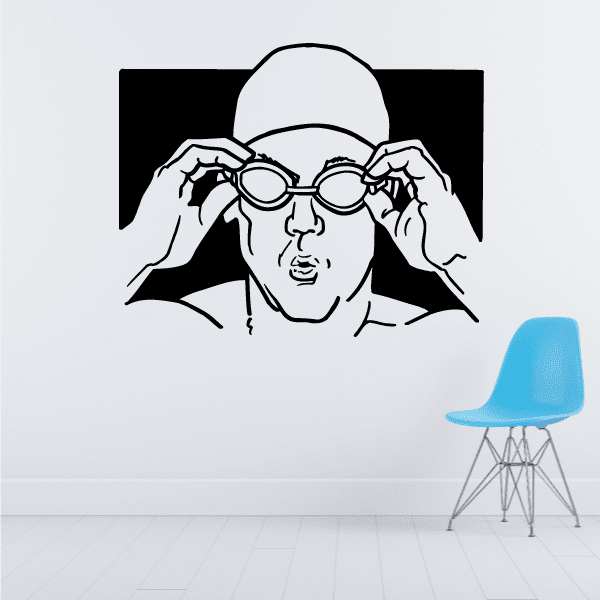 Image of Swimmer in Goggles Decal