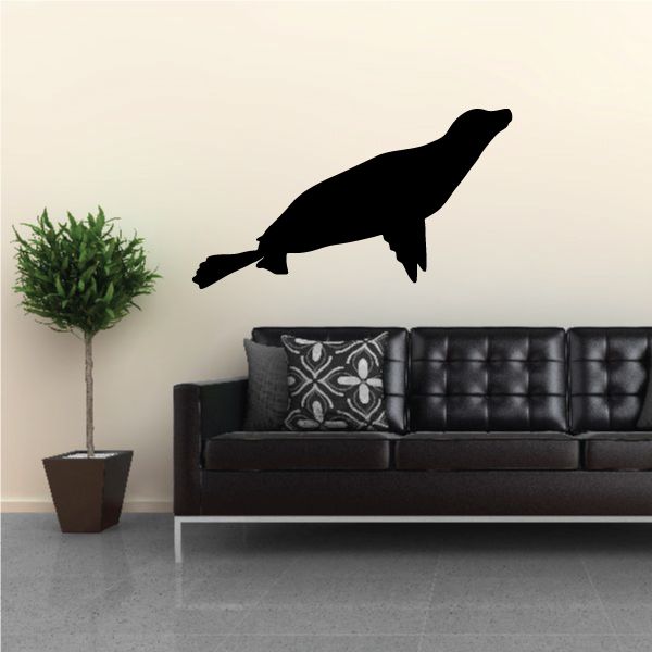 Image of Swimming Seal Decal