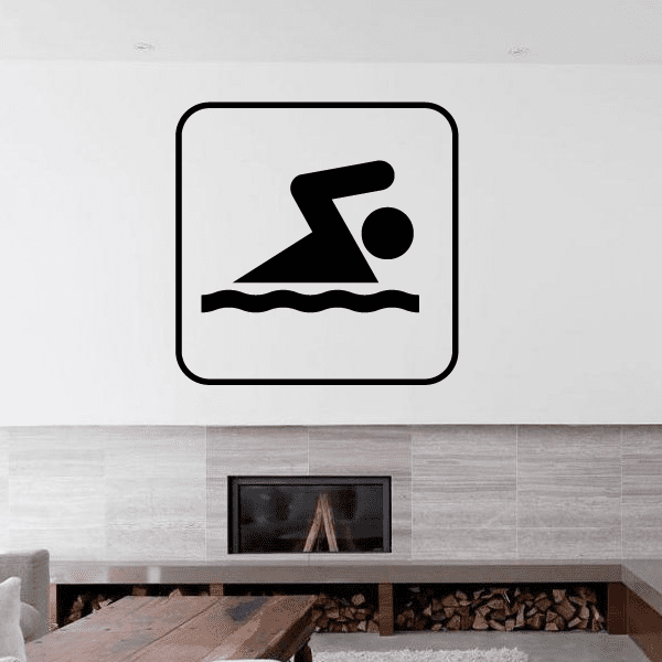 Image of Swimming Sign Decal