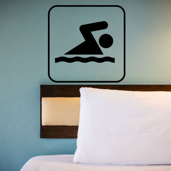 Image of Swimming Sign Decal