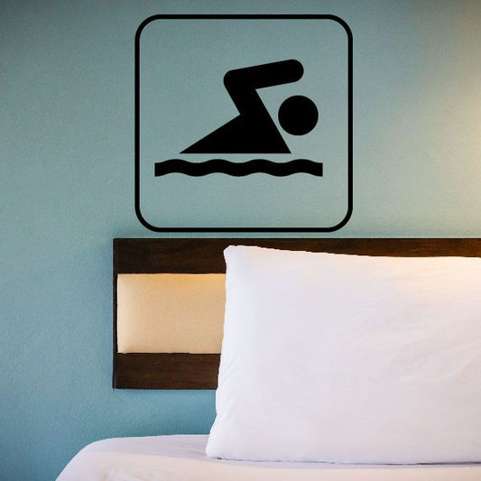 Image of Swimming Sign Decal