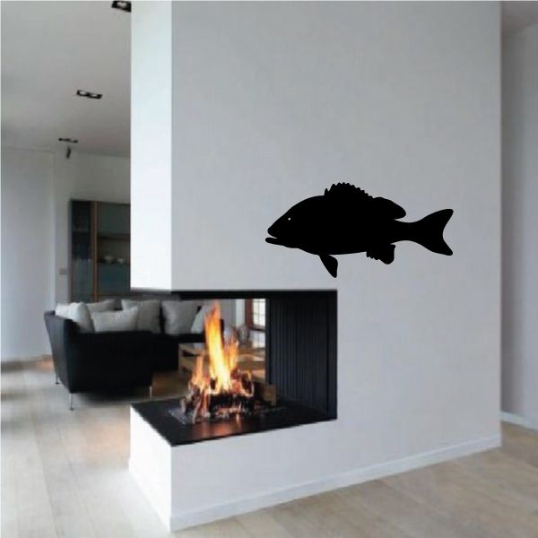 Image of Swimming Snapper Fish Silhouette Decal