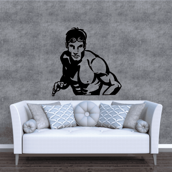 Image of Swimming Wall Decal - Vinyl Decal - Car Decal - Bl008