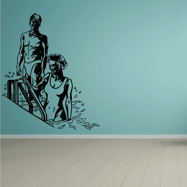 Image of Swimming Wall Decal - Vinyl Decal - Car Decal - Bl010