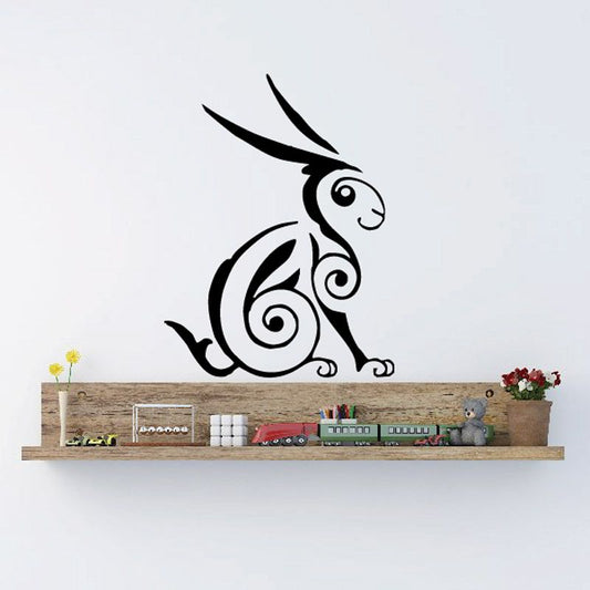 Image of Swirl Design Rabbit Decal