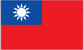 Taiwan flag sticker, red background with blue corner and white sun