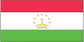 Tajikistan flag sticker with red, white, and green bands and gold crown with stars