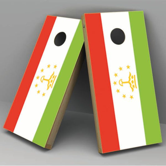 Tajikistan Flag Cornhole Board Vinyl Decal Wrap