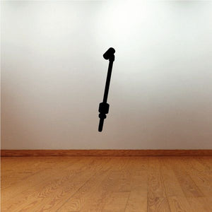 Black air chuck decal, tool-shaped wall sticker icon