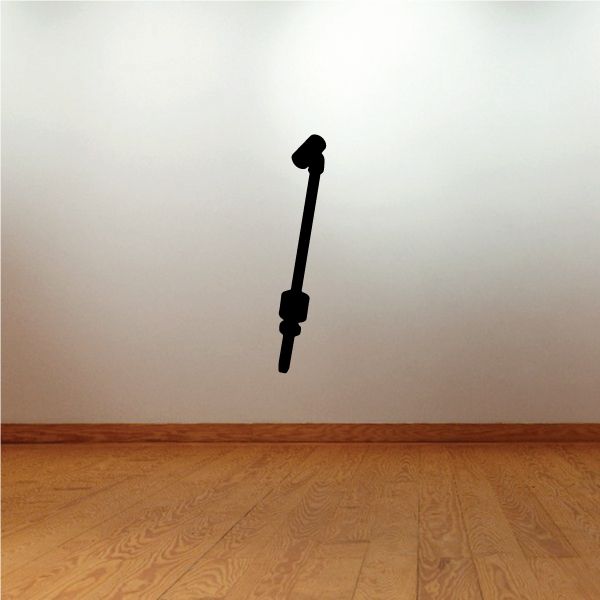 Black air chuck decal, tool-shaped wall sticker icon
