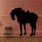 Tang Dynasty horse decal, black silhouette of a standing horse