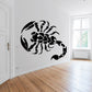 Tattoo-style scorpion wall decal in black, with detailed venomous design