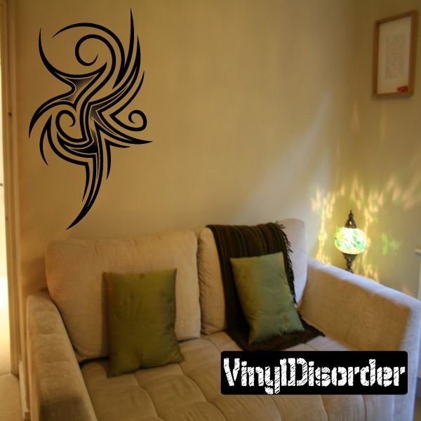 Black tribal tattoo wall decal sticker