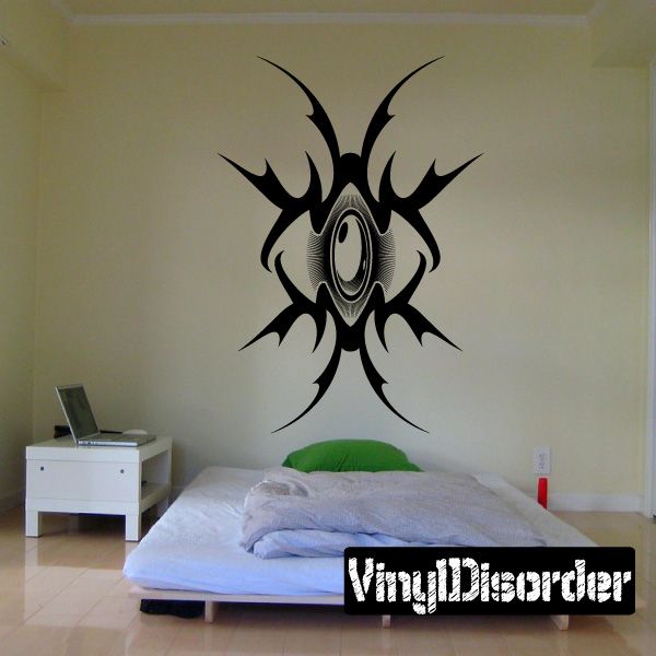 Black tribal eye tattoo wall decal vinyl sticker