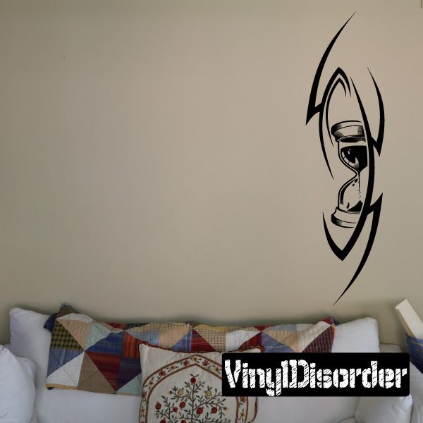Black tribal face tattoo wall decal vinyl sticker