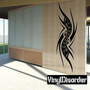 Vinyl wall decal featuring a black tribal butterfly design