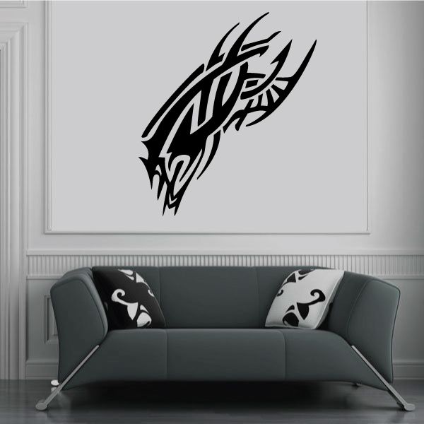 Black tattoo-style vinyl wall decal graphic