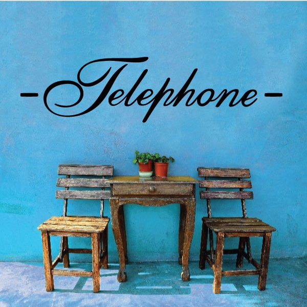 Image of Telephone Wall Decal - Vinyl Decal - Car Decal - Business Sign - MC157