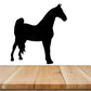 Tennessee Walker horse decal, black silhouette of a standing horse with lifted mane