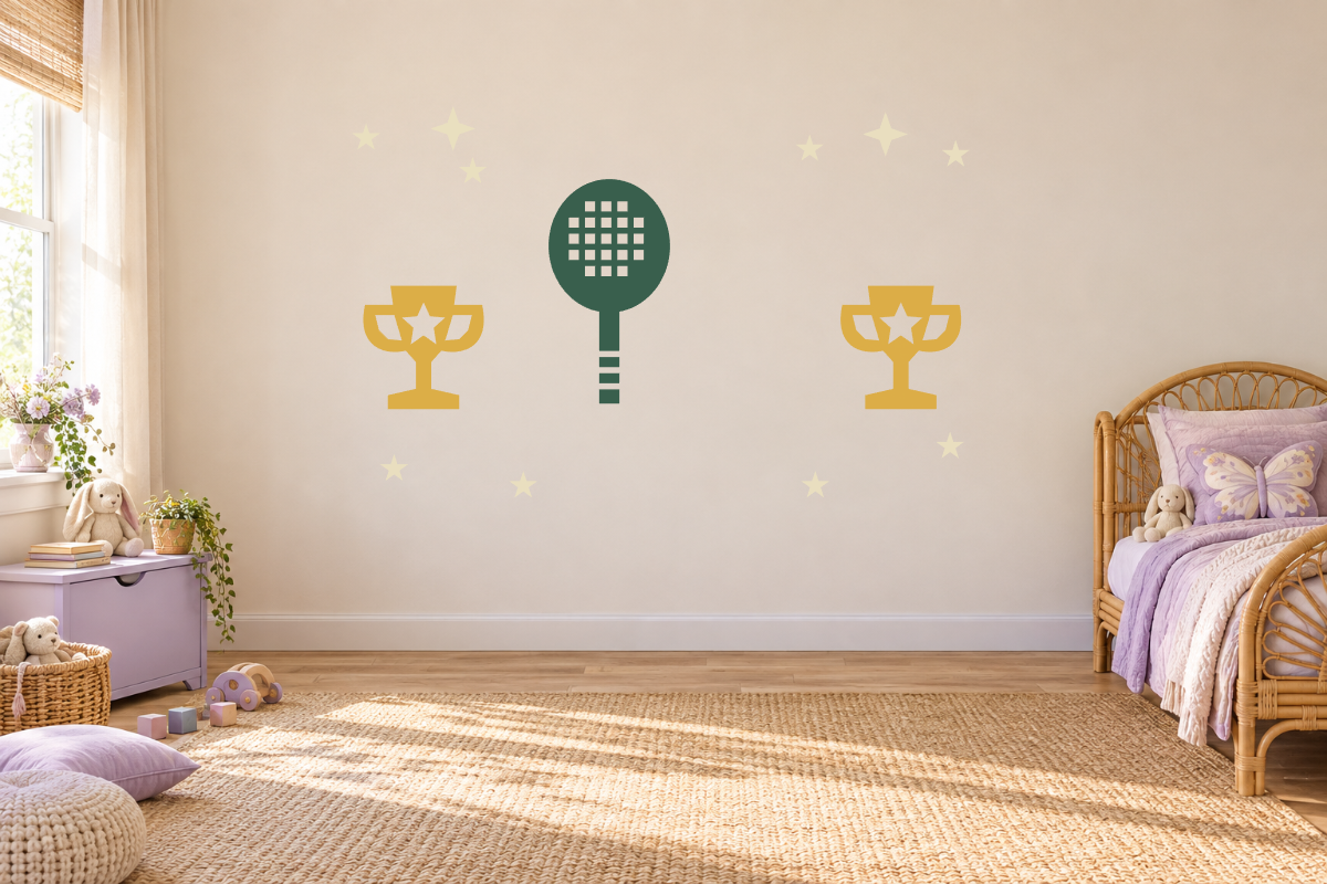 Tennis Court Champion Wall Decal Kit