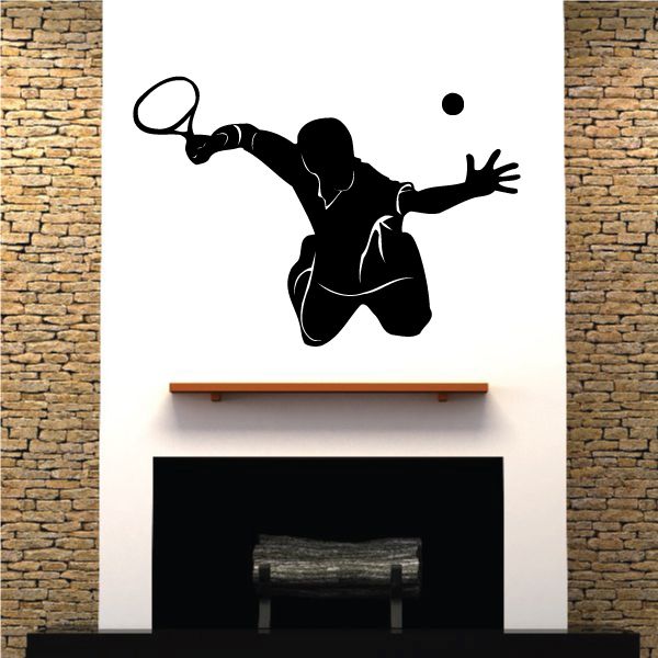 Image of Tennis Player Wall Decal - Vinyl Decal - Car Decal - MC004