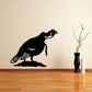 Territorial quail decal with black silhouette