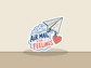 Air Mail for Feelings Sticker shown on a wall mockup