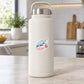 Small air mail themed sticker showing an envelope and heart icon on a white bottle.